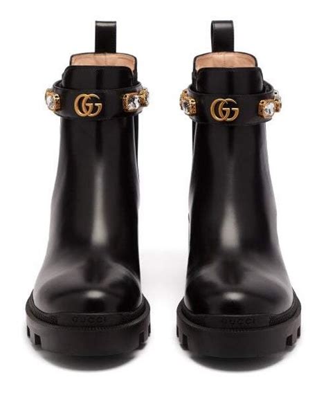 gucci black trip boots|Gucci Designer Boots for Women .